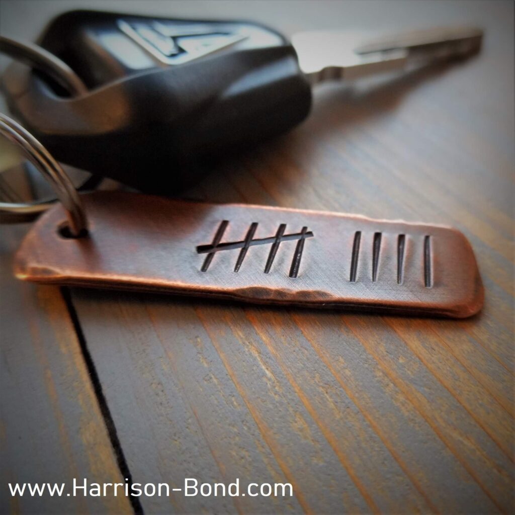 Copper 9th Anniversary Tally Marks Harrison Bond