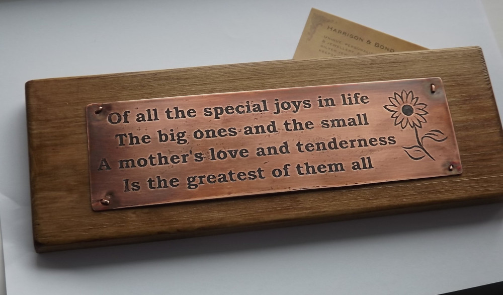 Mother Copper Plaque - Mother's Day Gifts