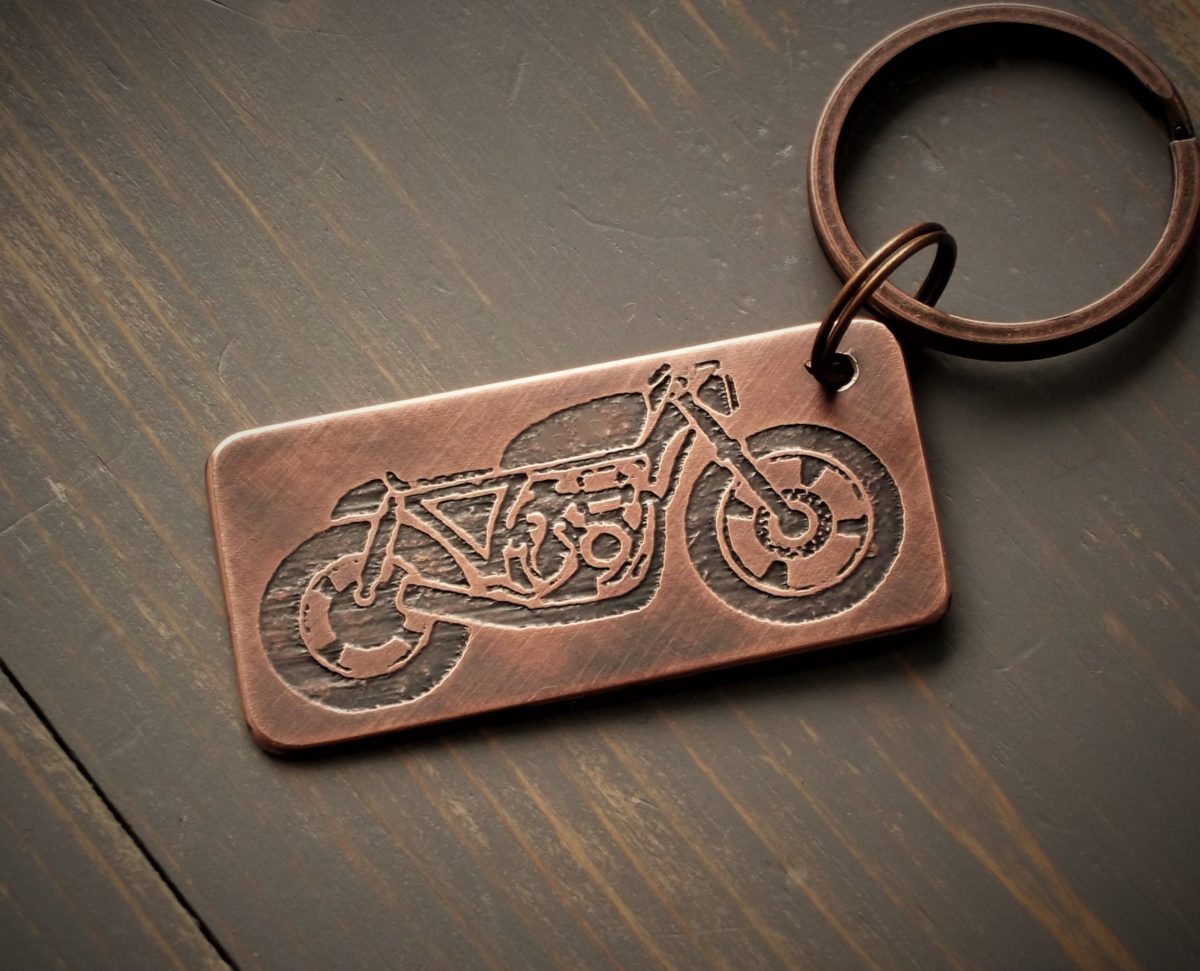 Classic Custom Motorcycle Keyring from 